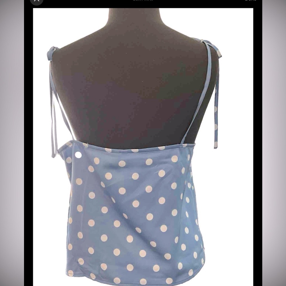 NWT Versona Satin Polka Dot Top size L - Picture 2 of 5